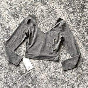 heathered rover grey align long sleeve top lululemon. New without tags.